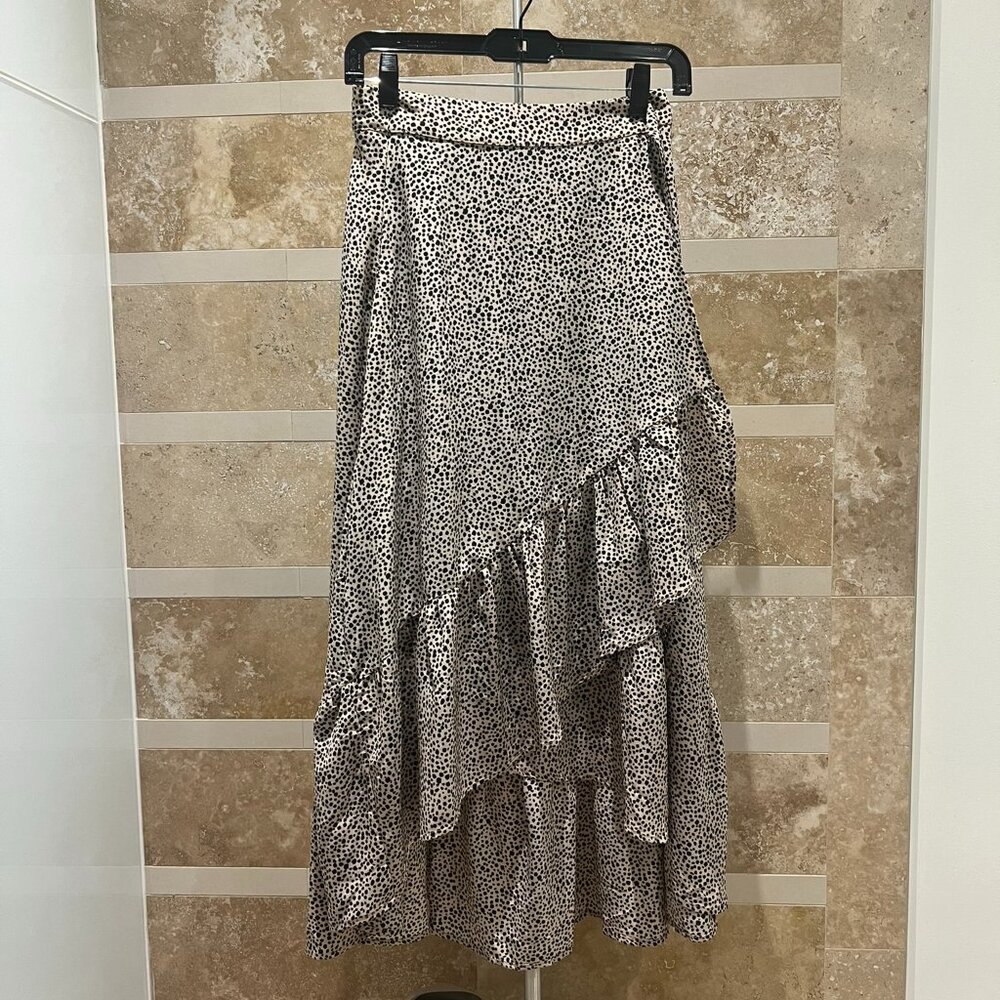 Cheetah Print Midi Wrap Skirt